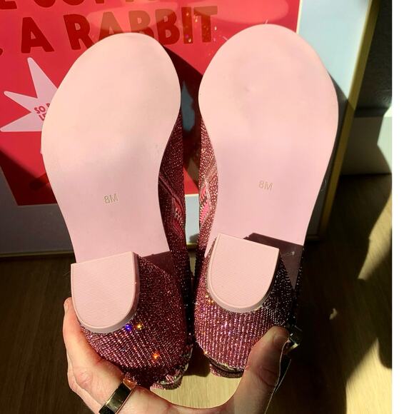 Dolls Kill Pink Glitter Ankle Boots - Picture 7 of 9